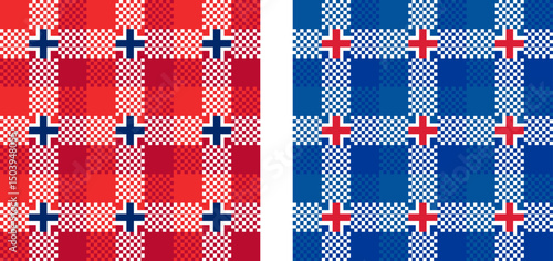 norway and iceland pattern. plaid background for decoration and etc. vector illustration