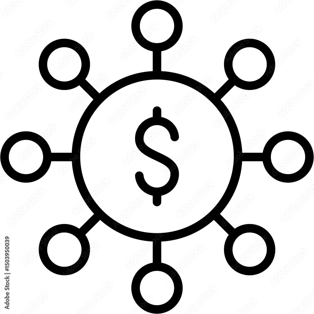Crowdfunding line icon Crowdfunding line icon