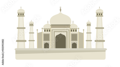 taj mahal vector illustration