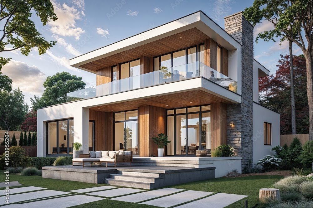 Fototapeta premium Modern House Plans Created by Expert Architect