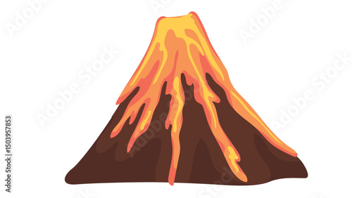volcano eruption isolated