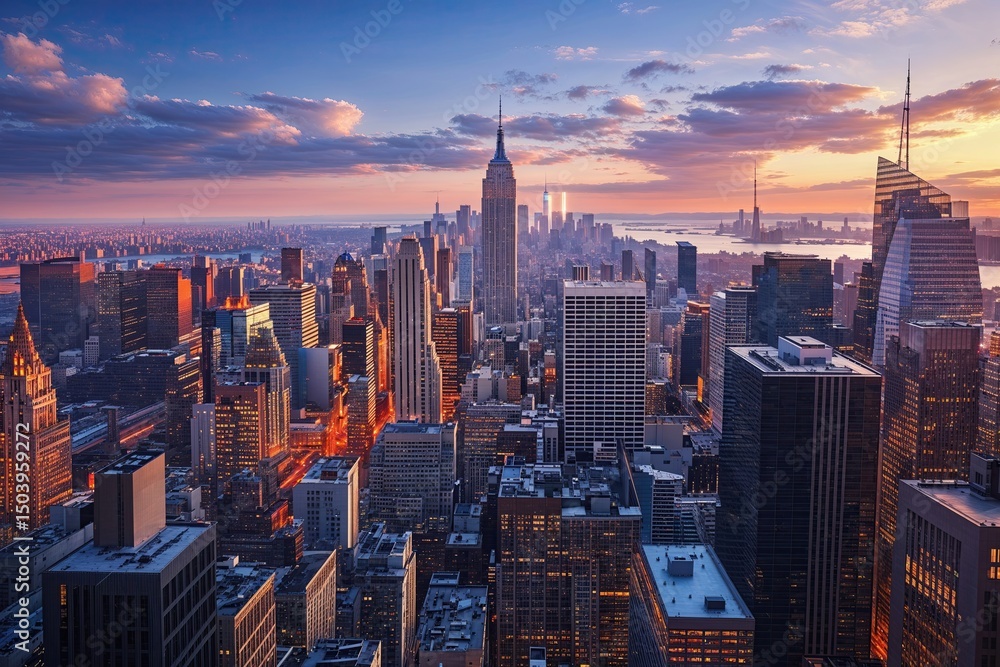 Fototapeta premium Breathtaking New York City Driving Tour Featuring Vibrant Urban Landscapes and Iconic Skyline Views