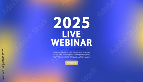 Banner to the online conference background. Web media event. Dynamic Background. Futuristic Poster for Corporate Meeting, Online Courses, Webinar, Seminar. Conference, Business Event Announcement.