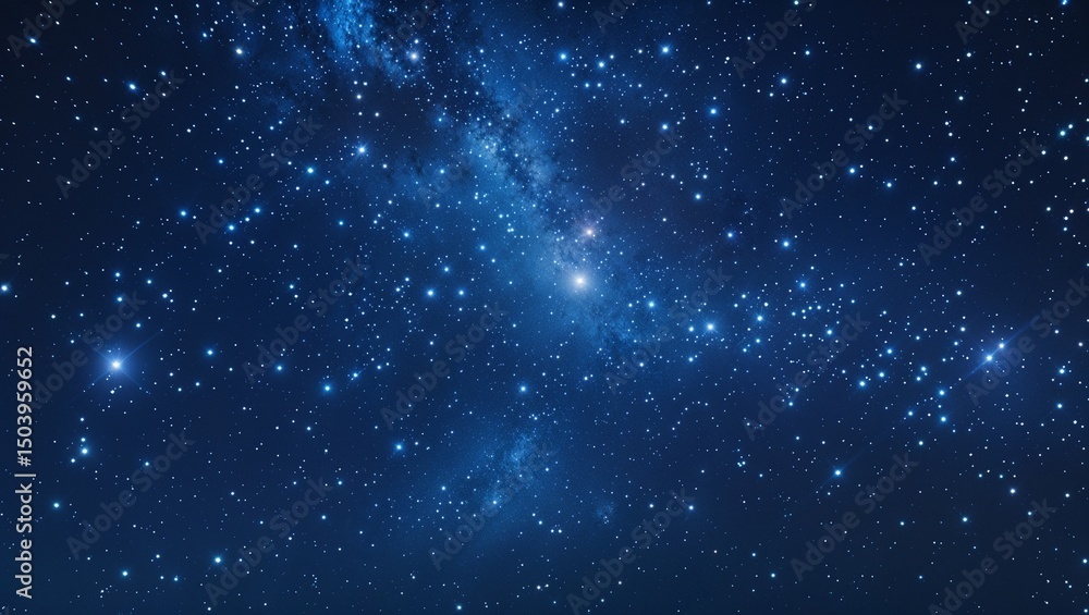 Naklejka premium Night Sky Stars and Milky Way Galaxy