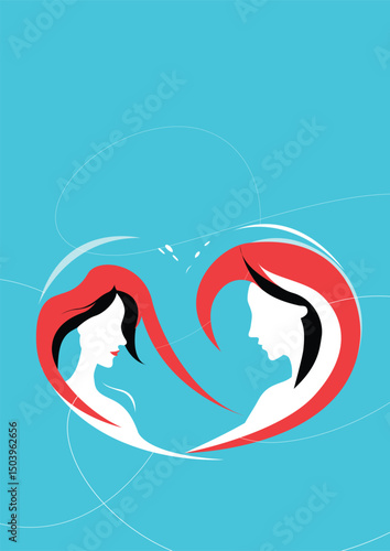 Communication, Man, Woman, Relationship, Couple, Breakdown, Mind, Panic, Psychology, Thoughts, Artwork, Vector