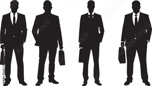 Confident Businessman Silhouette in Formal Attire