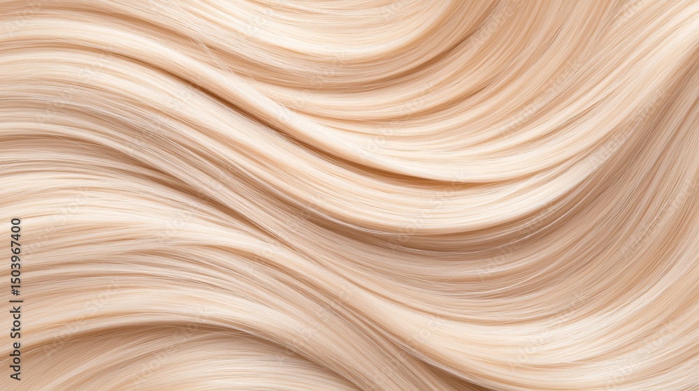 Blonde Hair Texture, Smooth Waves, Luxury Background Blonde Hair Texture, Smooth Waves, Luxury Background