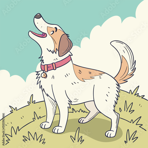 Creative barking dog  for  media - Barking dog vector