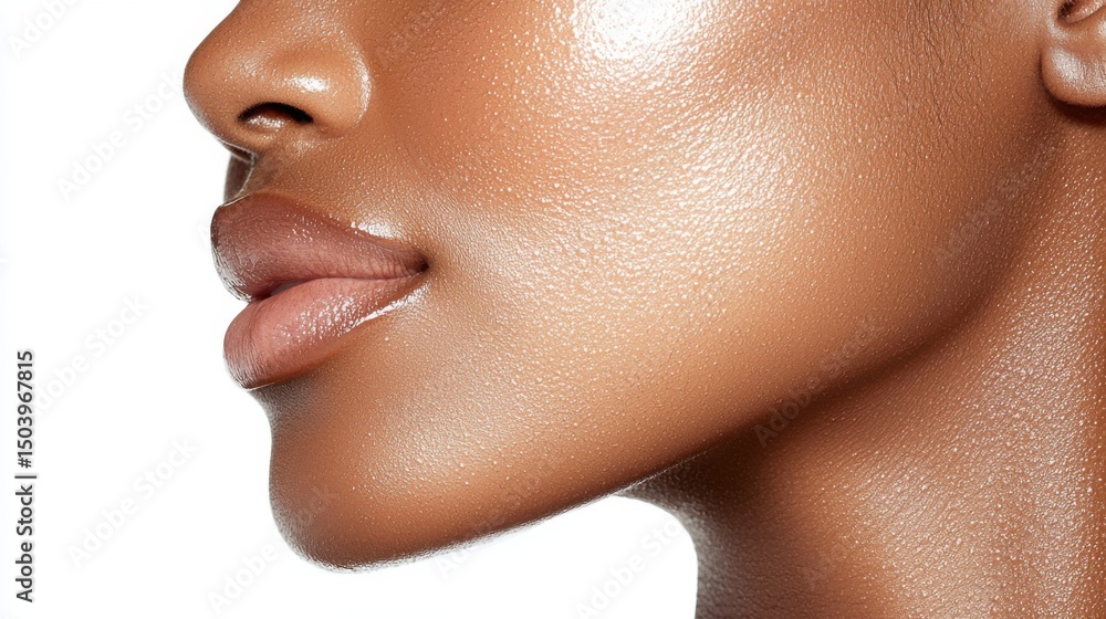 Obraz premium Glowing Skin, Closeup of Woman's Face