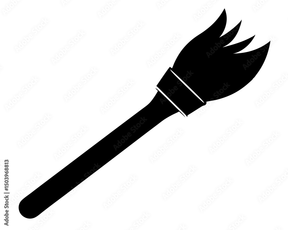 Fototapeta premium Paint Brush Vector – Artistic Brush Icon Clipart