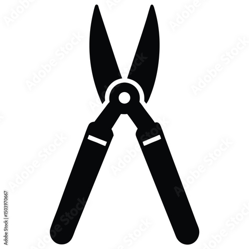 Black Icon of Hedge Shears Tool Garden, Gardening, Landscape, Pruning, and Cutting