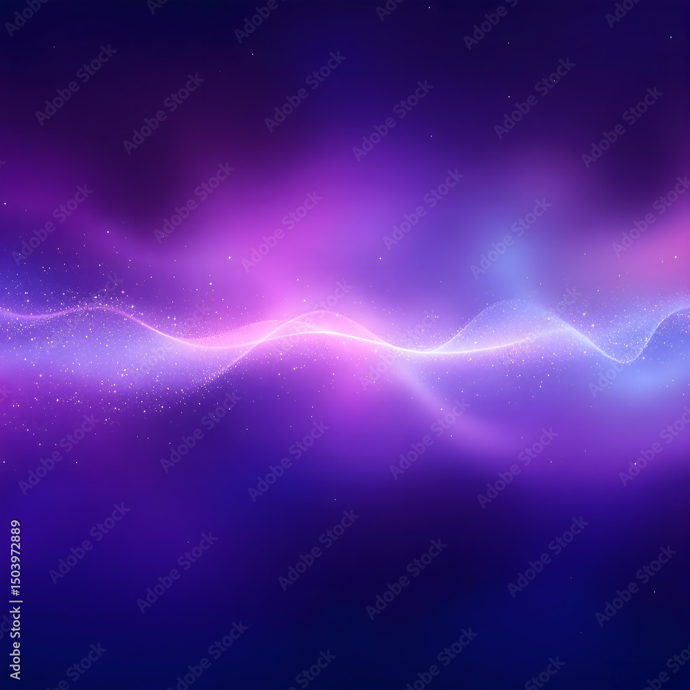 Obraz premium 신비로운 우주 오로라 섬광배경