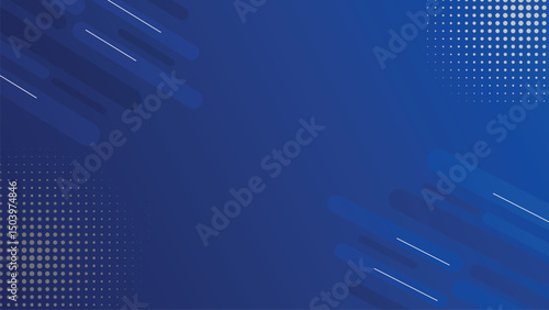 Blue abstract line dynamic background vector