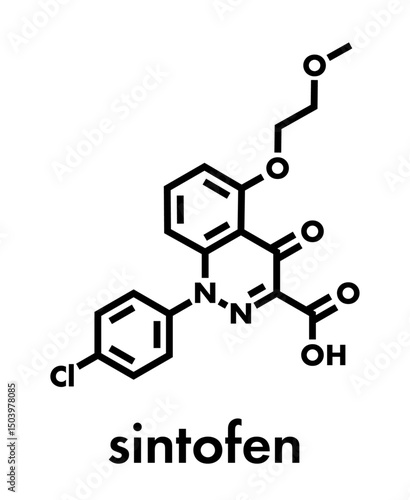Sintofen plant growth regulator molecule. Skeletal formula.