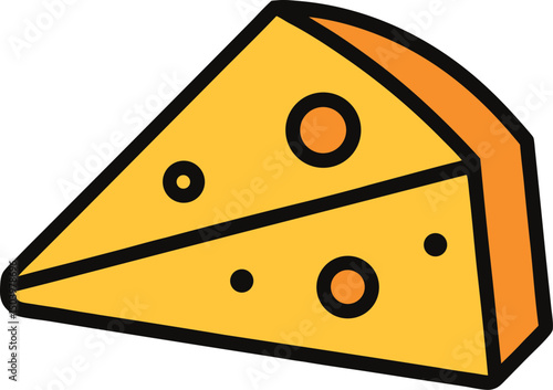 piece of cheese isolated
