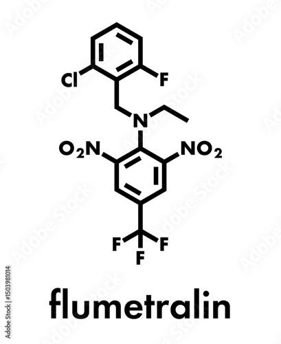 Flumetralin plant growth regulator molecule. Skeletal formula.