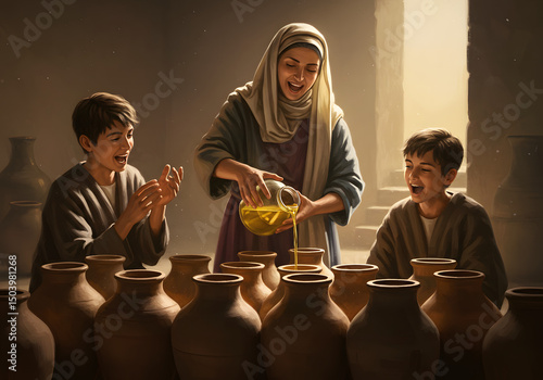 Elisha and the Widow's Oil(2 Kings 4:6)