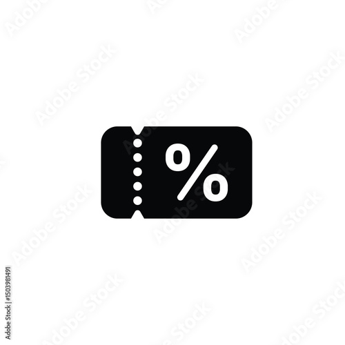 Cupon or Voucher icon isolated on white background.