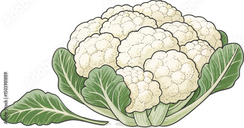 Cauliflower vector design, Cauliflower in white background vector design