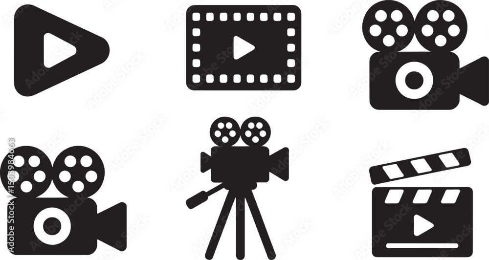 Obraz premium Cinema Icons Set