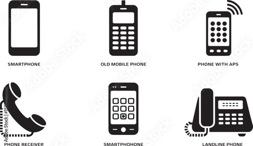 Phone and Communication Device Icons