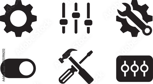 Settings and Tools Solid Icons