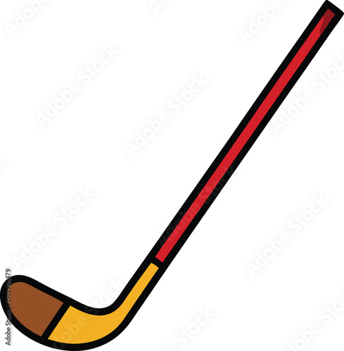 hockey stick and puck