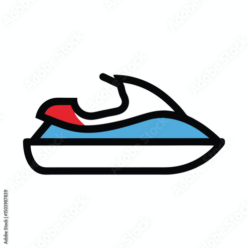 Jet Ski icon vector