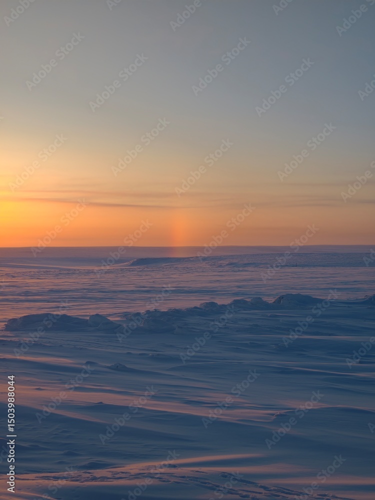 Obraz premium sunset in winter place