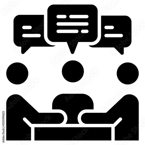 Team Chat glyph icon