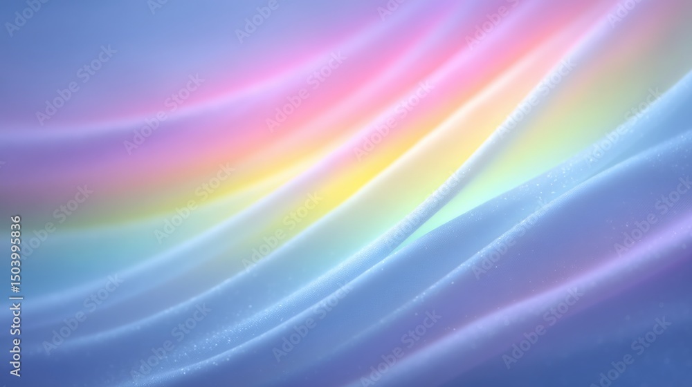 Obraz premium Pastel Rainbow Fabric Drape Soft Texture Abstract Background Elegant Design
