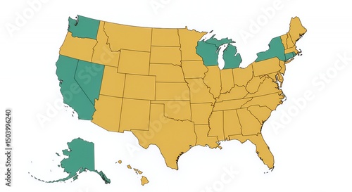 US States Map: Legal Marijuana