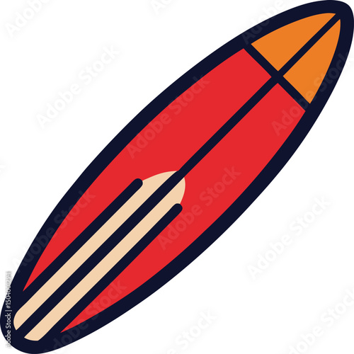 vector illustration of a Surfboard