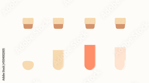 Collection of Test Tubes with Varying Liquid Colors Representing Chemical Analysis in Laboratory Setting