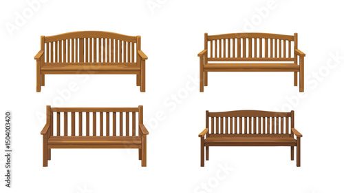 Collection of Wooden Benches for Outdoor and Indoor Spaces with Traditional and Modern Designs