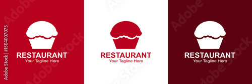 Sweet Cafe Logo with Minimalist Cupcake - Editable EPS Vector