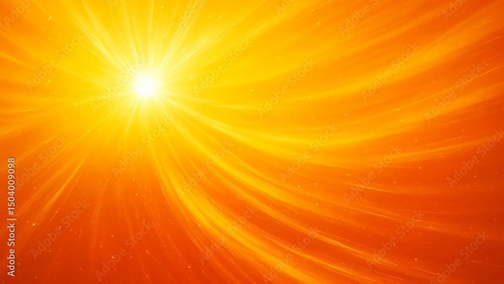 Obraz premium 光が降り注ぐ夏空と熱気の流れ