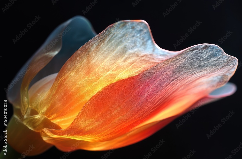 Fototapeta premium Macro photo of a structured, fragile bloom with