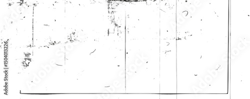 Film black and white old texture. Distressed retro photo effect. Old movie filter overlay frame. Grunge gritty texture with dust, scratches and faded stripes. Vector transparent retro decoration.