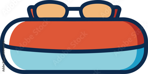 Sunglasses icon on white background