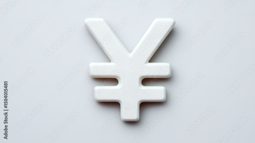 Obraz premium White Yen Symbol Currency Sign Finance Money Japan Economic Banking Investment Bu