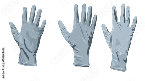 Collection of Disposable Blue Latex Gloves for Safety and Hygiene in Medical and Household Use