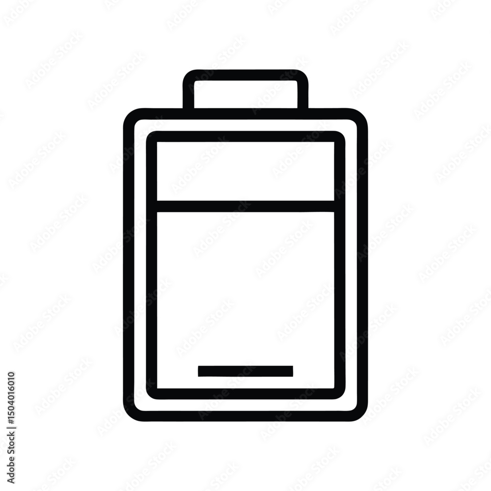 battery icon outline isolated on white background battery icon outline isolated on white background