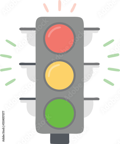 Red Traffic Light – Universal Stop Signal for Road Safety