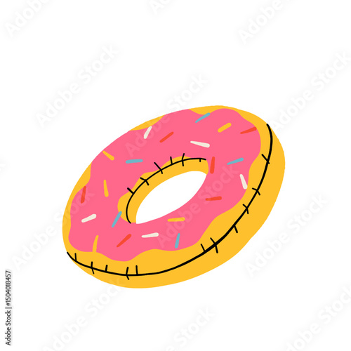 Cute inflatable swim ring shaped like a sleeping cat, perfect for summer fun and designs.
