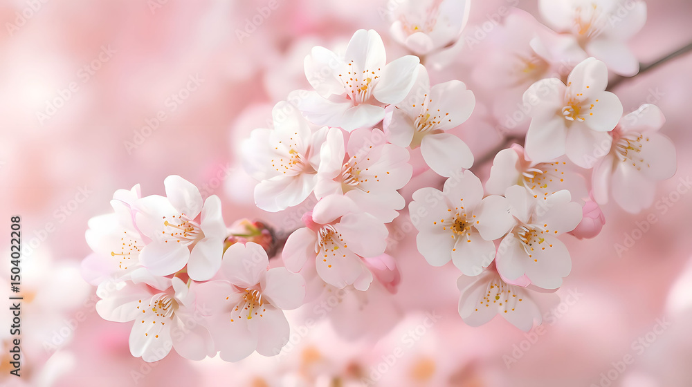 Beautiful pink cherry blossom blooming on branches in spring with delicate flowers and petals in a natural garden setting, a soft pink floral blurred background. Beautiful pink cherry blossom blooming on branches in spring with delicate flowers and petals in a natural garden setting, a soft pink floral blurred background.