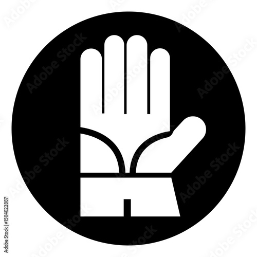 Wear Gloves Protection Symbol Sign ,Vector Illustration, Isolate On White Background Label.EPS10