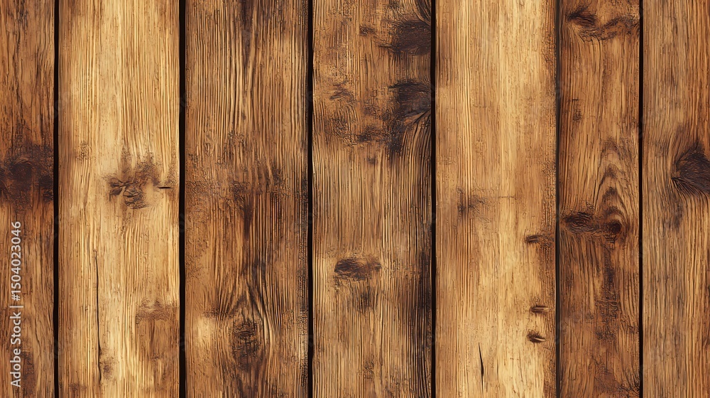 Naklejka premium Polished oak plank texture in seamless loop, ideal for realistic 3D surfaces, tiling backgrounds, and digital floor layouts.