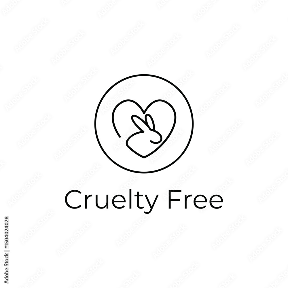 Cruelty Free Symbol Icon vector sign. Cruelty Free Symbol Icon vector sign.