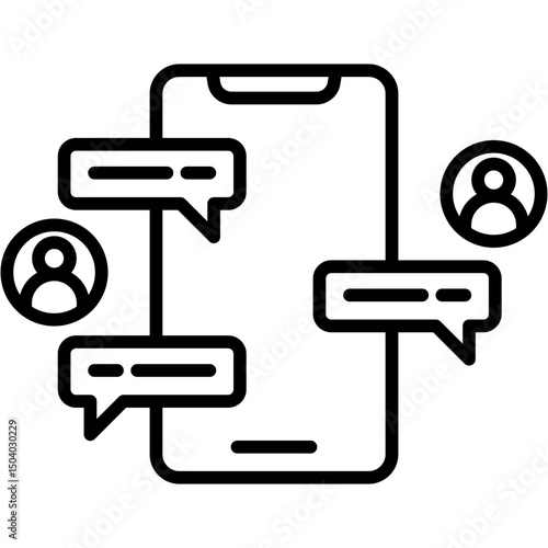 Chat Group line icon